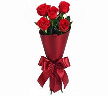 Букет 5 Красных роз Эдлесс Лав в Новый Рогачик