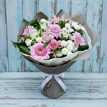Букет цветов из:  Герберы, Альстромерии и Хризантемы #REPLACE_PRED# Новый Рогачик
