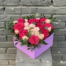 Цветочная композиция из Розы в коробке в Новый Рогачик