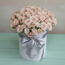 Цветочная композиция из Розы в шляпной коробке в Новый Рогачик