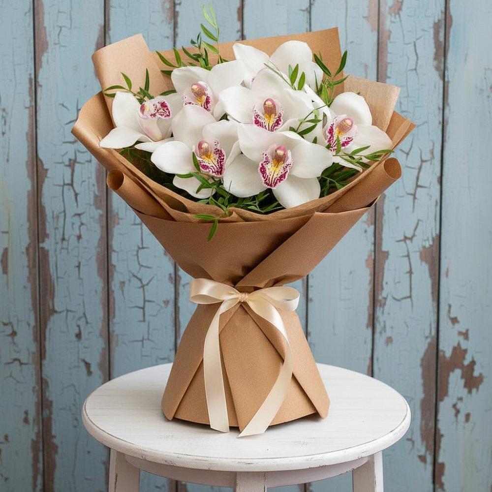 Букет цветов из: Орхидеи и Розы в Новый Рогачик