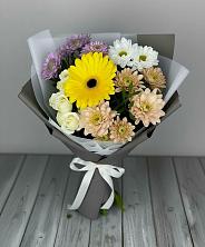 Букет цветов из:  Розы, Герберы и Хризантемы в Новый Рогачик