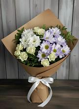 Букет цветов из:  Хризантемы и Розы в Новый Рогачик