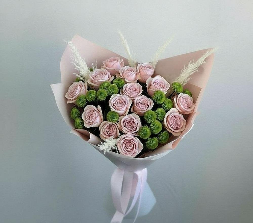 Букет цветов из: Розы и Хризантемы в Новый Рогачик