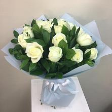 Букет 15 Белых роз Проуд #REPLACE_PRED# Новый Рогачик