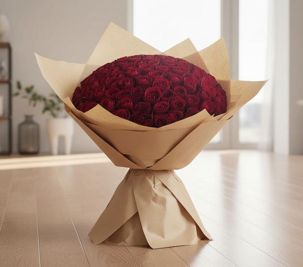 Букет 101 Красная роза в Новый Рогачик