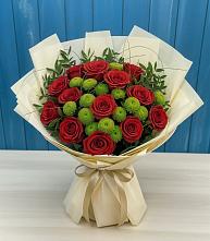 Букет цветов из:  Розы и Хризантемы #REPLACE_PRED# Новый Рогачик