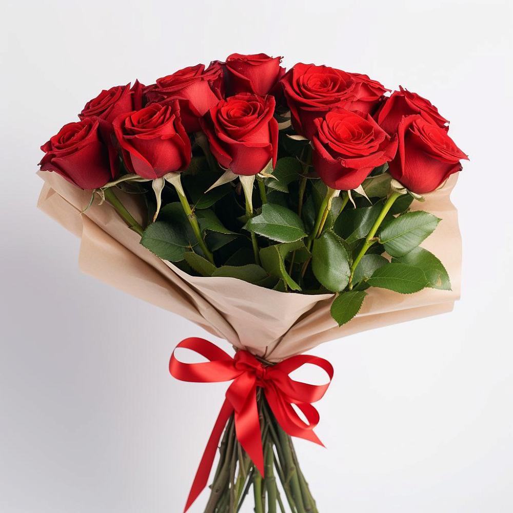 Букет 11 Красных роз Эдлесс Лав в Новый Рогачик