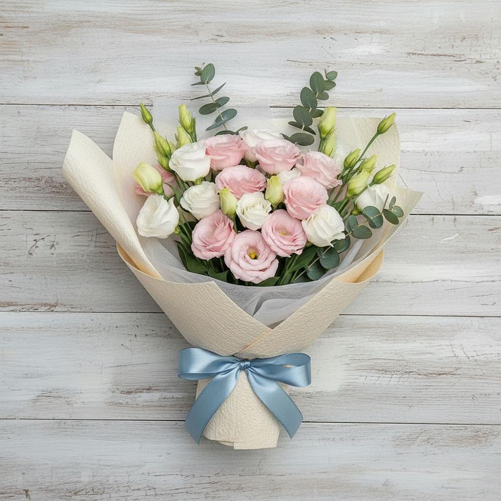 Букет цветов из: Лизиантусы в Новый Рогачик